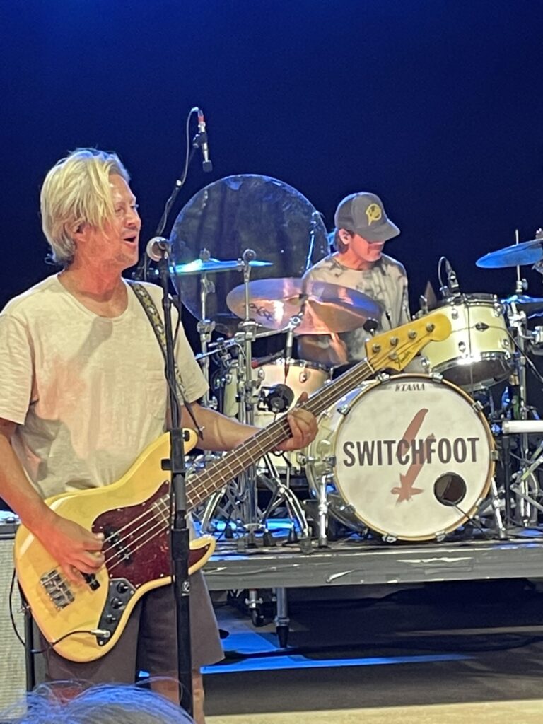 The band performing